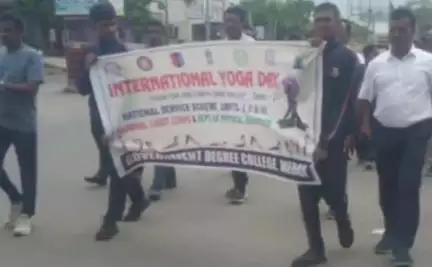కుల్చారం: అంతర్జాతీయ యోగా దినోత్సవ సందర్భంగా ప్రభుత్వ డిగ్రీ కళాశాల విద్యార్థుల అవగాహనా ర్యాలీ