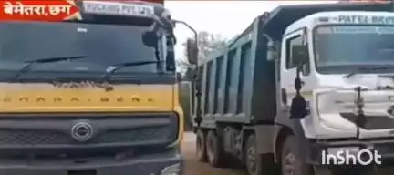 बेमेतरा: बेमेतरा में राजस्व विभाग की कार्रवाई में अवैध परिवहन और खनन कर रहे 6 हाइवा वाहन और 1 JCB मशीन को किया गया ज़ब्त