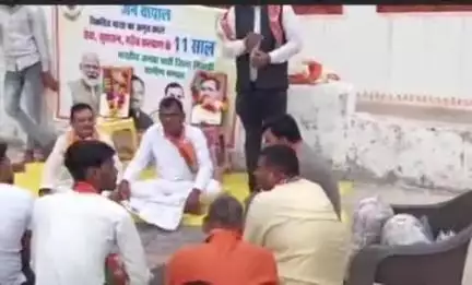 निवाड़ी: निवाड़ी जिले के कुलुआ में प्रधानमंत्री नरेंद्र मोदी की 11 वर्ष की उपलब्धियों पर जन चौपाल का आयोजन