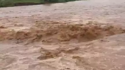 जशपुर: जशपुर डूमरटोली एनीकट पर तेज धार में फंसा ट्रैक्टर, चालक को बचाने के लिए जुटी एसडीआरएफ की टीम