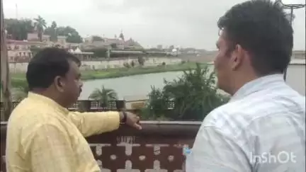उज्जैन शहर: रुद्र सागर स्थित विक्रम टीले के सौंदर्य कार्य को लेकर मुकेश टटवाल ने एमआईसी सदस्यों के साथ किया निरीक्षण