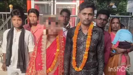 भानपुर: सोनहा पुलिस ने शादी का झांसा देने वाले युवक से लड़की की बैडवा मंदिर पर कराई शादी, तमाम लोग रहे मौजूद