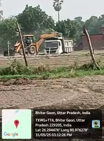 . वीडियो बना सबूत! भीतरगांव में जेसीबी से मिट्टी भराई – जांच कब होगी?