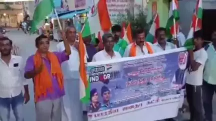 கோவில்பட்டி: கடலை கார தெரு பகுதியில் பாரதிய ஜனதா கட்சி சார்பில் சிந்தூர் ஆபரேஷன் நன்றி ஊர்வலம்