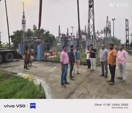 मनसाही:- बिजली उपभोक्ताओं को भरपूर बिजली मिलने के लिए 10 एमबी का पावर हाउस में लगा नया ट्रांसफार्मर।