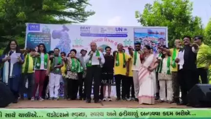 વડોદરા ઉત્તર: વિશ્વ પર્યાવરણ દિવસ ની ઉજવણી ના ભાગરૂપે સયાજીબાગ ખાતે ગ્રીનેથોન કાર્યક્રમ ની ઉજવણી કરાયી