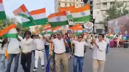 વડોદરા પૂર્વ: ડેરીડેન સર્કલ ખાતે થી ભારત ઝીંદબાદ યાત્રા કાઢવામાં આવી