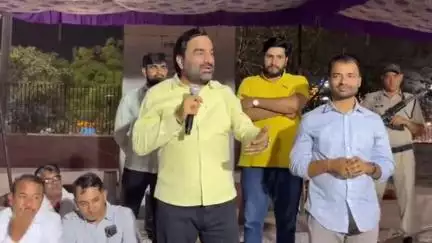 नागौर: SI भर्ती रद्द करने की मांग को लेकर चल रहे धरने पर रविवार देर शाम पहुंचे बेनीवाल, धरने को किया संबोधित