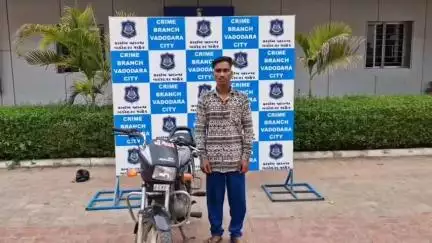 વડોદરા: આજવા રોડ અમેરિકન સ્કૂલ પાસેથી બાઈકની ચોરી કરનાર ઇસમને અજબડી મિલ રોડ પરથી ક્રાઈમ બ્રાન્ચે ઝડપી પાડ્યો
