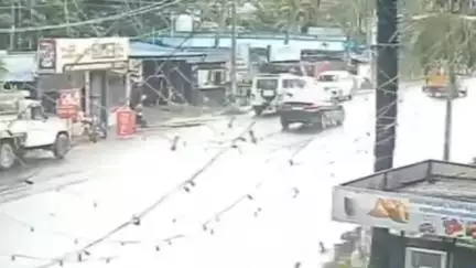 കൊട്ടാരക്കര: പൊലിക്കോട് വാഹനാപകടത്തില്‍ പോലിസുകാരന് ദാരുണാന്ത്യം, സി.സി.ടി.വി ദൃശ്യം പുറത്ത്‌