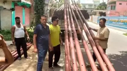 ভাঙড় ২: অন্ধকার রাস্তার অবসান,ভাঙ্গড় নুতন ব্রিজ থেকে কাঠালিয়া বাস ষ্ট্যান্ড পর্যন্ত স্ট্রীট লাইট এর কাজ শুরু হল