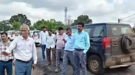 कोटर: कलेक्टर ने सड़क निर्माण कार्यों का किया निरीक्षण