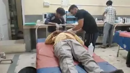 श्रीविजयनगर के रघुनाथपुर के पास ट्रैक्टर और कार के बीच भिड़ंत, हादसे में चार लोग हुए घायल