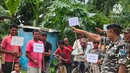 नरपतगंज: एसएसबी जवानों ने बेला में नशीली दवा के दुष्प्रभाव के खिलाफ निकाली साइकिल रैली