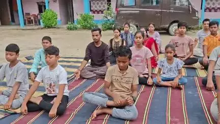 #internationalyogaday2025 at #svgsjhanjharpur
