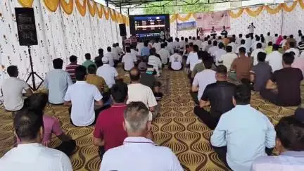 बेगुं: बेगू नगर के नीलकंठ महादेव मंदिर परिसर में मनाया गया 11वां अंतरराष्ट्रीय योग दिवस