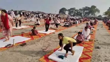 धनौरा: गजरौला शहर के कई स्थानों पर मनाया गया अंतर्राष्ट्रीय योग दिवस
