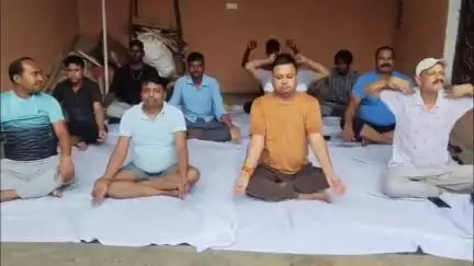 गया टाउन सीडी ब्लॉक: गया के नूतन नगर में भाजपा किसान मोर्चा द्वारा अंतर्राष्ट्रीय योग दिवस पर योग कार्यक्रम का आयोजन