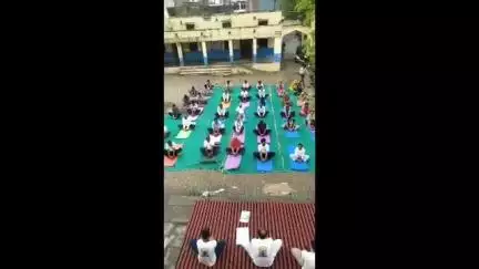 गंगरार: ग्यारहवां अंतरराष्ट्रीय योग दिवस मनाया गया, राजकीय उच्च माध्यमिक विद्यालय, बूढ़ गंगरार, चित्तौड़गढ़