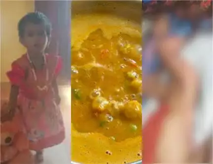 ಹಾವೇರಿಯ ಶಿಗ್ಗಾವಿಯಲ್ಲಿ ಬಿಸಿ ಬಿಸಿ ಸಾಂಬಾರ್ ಪಾತ್ರೆಗೆ ಬಿದ್ದು ಹುಬ್ಬಳ್ಳಿಯ 2 ವರ್ಷದ ಬಾಲಕಿಯ ದಾರುಣ ಸಾವು