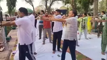 पीलीबंगा: कालीबंगा संग्रहालय में अंतर्राष्ट्रीय योग दिवस पर योग कार्यक्रम का हुआ आयोजन