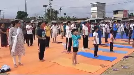 লংথরাই ভ্যালি: ছাওমনু বিধানসভা কেন্দ্রে আন্তর্জাতিক যোগ দিবস উদযাপন