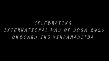 Indian Navy personnel practised Yoga onboard #INSVikramaditya on the occasion of International Day of Yoga