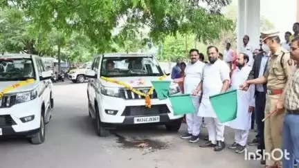 कळंब: आदिवासी विकास मंत्री तथा आमदार अशोक उईके यांच्या हस्ते चंद्रपूर येथे नवीन वाहनांचे करण्यात आले लोकार्पण