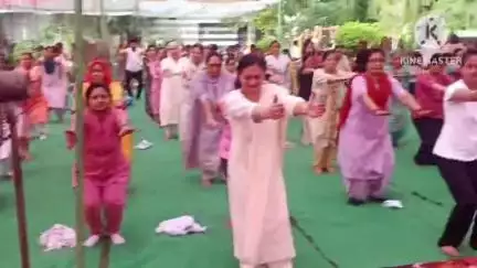 संगरिया: संगरिया के नेहरू पार्क में योग का मुख्य कार्यक्रम आयोजित किया गया