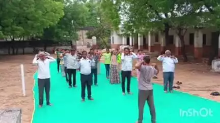 आहोर: विश्व योग दिवस के अवसर पर हरजी गांव में ग्रामीणों ने किया योगाभ्यास