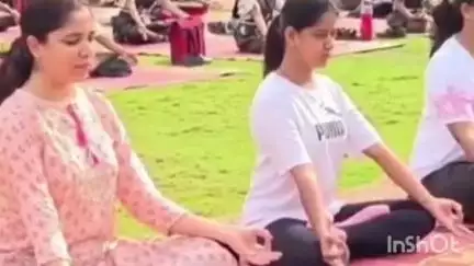संगमनेर: थोरात क्रीडा संकुल येथे आंतरराष्ट्रीय योग दिन उत्साहात साजरा