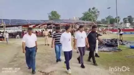 छपरा: जेपी यूनिवर्सिटी ग्राउंड में गृह रक्षकों की शारीरिक दक्षता जांच का डीएम सारण ने किया निरीक्षण