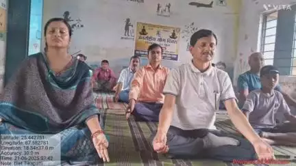 मनसाही  :-  अंतराष्ट्रीय योग दिवस का हुआ आयोजन।