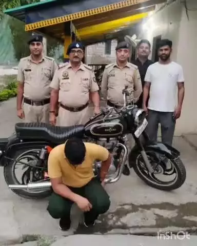 कांगड़ा: रानीताल पुलिस ने सोलन से बाइक चोरी के आरोपी को बाइक सहित किया गिरफ्तार
