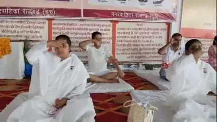 राजगढ़: मोक्ष भूमि गोशाला सादुलपुर में ब्लाक स्तरीय योग दिवस का आयोजन, 11वां अंतरराष्ट्रीय योग दिवस मनाया, एसडीएम रही मौजूद