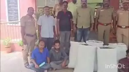 சோளிங்கர்: தலங்கையில் ரயிலில் 150 கிலோ கஞ்சாவை மூட்டைகளில் கடத்தி வந்த 4 பேர் கைது வாலாஜாபேட்டை போலீசார் நடவடிக்கை