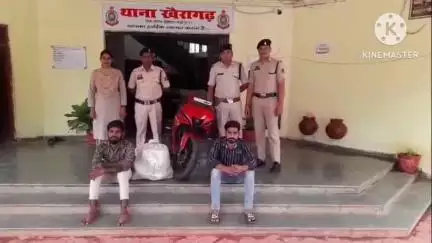 खैरागढ़ के पास गांजा परिवहन करते दो आरोपियों को पुलिस ने किया गिरफ्तार, 12 किलो मादक पदार्थ व बाइक जब्त