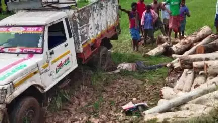 বামনগোলা: সিন্টানি এলাকায় উল্টে গেল গাছের ডাল বোঝাই পিকআপ ভ্যান, মৃত্যু শ্রমিকের