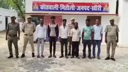 मितौली: थाना मितौली पुलिस ने शांति भंग करने वाले 6 अभियुक्तों को अलग-अलग जगहों से किया गिरफ्तार