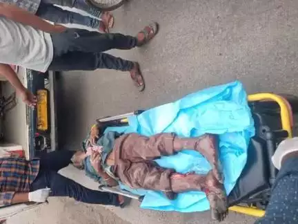 జి కొండూరు సమీపంలో రోడ్డు ప్రమాదం, ఓ వ్యక్తికి తీవ్ర గాయాలు