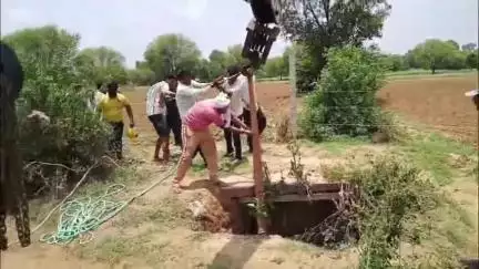 सिकराय: डोलिका राजवास में खुले कुएं में गिरा गोवंश, नागरिक सुरक्षा टीम व ग्रामीणों ने मिलकर निकाला बाहर