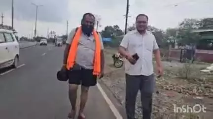 शाजापुर: देवास से अमरनाथ के लिए पैदल रवाना हुआ एक भक्त, तय करेगा 1600 किलोमीटर की दूरी; आज पहुंचा शाजापुर