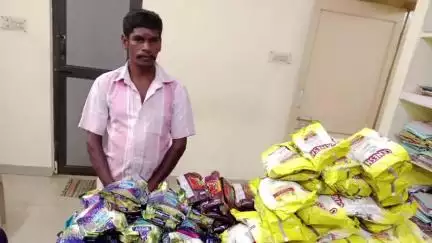 திண்டுக்கல் கிழக்கு: சாணார்பட்டி அருகே அரசால் தடை செய்யப்பட்ட ரூ.23 ஆயிரம் மதிப்புள்ள 30 கிலோ குட்கா பறிமுதல் ஒருவர் கைது