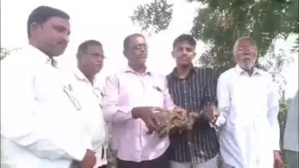 नांदेड: पिंपळगाव कोरका शिवारातून दुर्मिळ जातीचा कासव आढला हा कासव वन विभागाने घेतला ताब्यात