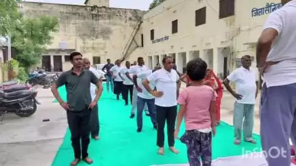 भीम: भीम में भूतपूर्व सैनिकों और स्थानीय नागरिकों ने मनाया अंतर्राष्ट्रीय योग दिवस