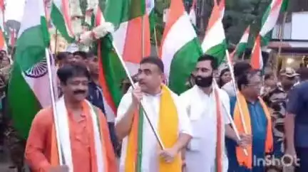 গাইঘাটা: অপারেশন সিন্দুরের সাফল্যে ভারতীয় সেনাকে ধন্যবাদ জানিয়ে গাইঘাটাতে তিরঙ্গা যাত্রা করল BJP, উপস্থিত শুভেন্দু অধিকারী