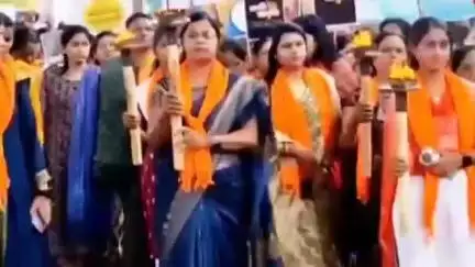 नगर: शहरातील हिंदू जनआक्रोश मोर्चाचा माळीवाडा येथे समारोप, आमदार संग्राम जगताप आणि आमदार गोपीचंद पडळकर सहभागी