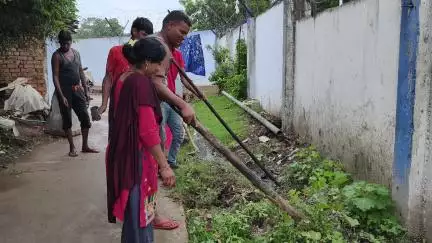 आमला, नगर के जहवार वार्ड में नालियों की साफ सफाई नही की जा रही है लोग स्वम ही नालियों की साफ सफाई कर रहे है