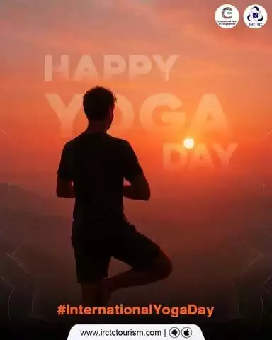 IRCTC wishes everyone a Happy International Yoga Day! 
Embrace the power of yoga to achieve physical, mental, and spiritual well-being and establish serenity within. #InternationalYogaDay