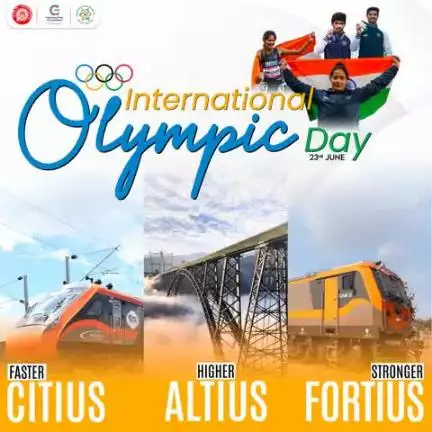 This #InternationalOlympicDay, Indian Railways echoes Citius, Altius, Fortius with Vande Bharat’s speed, Chenab Bridge’s height, and Dahod’s powerful locomotives, just like our athletes who rise faster, higher, stronger!
#railminindia
